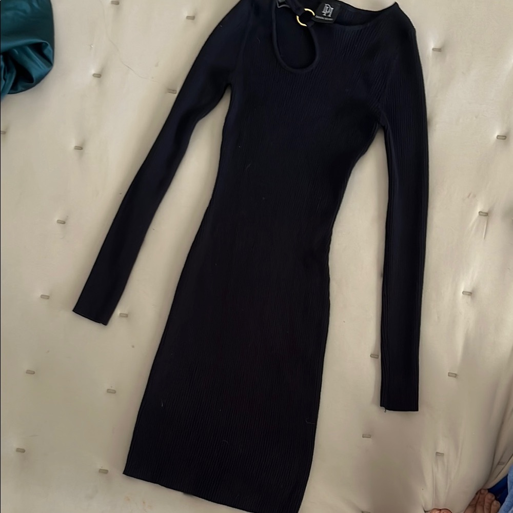 Elegant Black Long Sleeve Dress